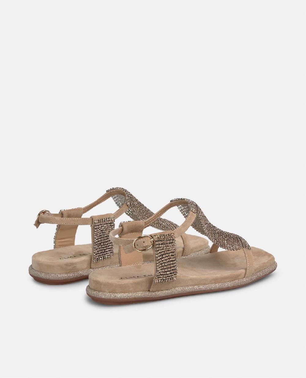 Alma En Pena SANDALIA PLANA RED PEDRERÍA