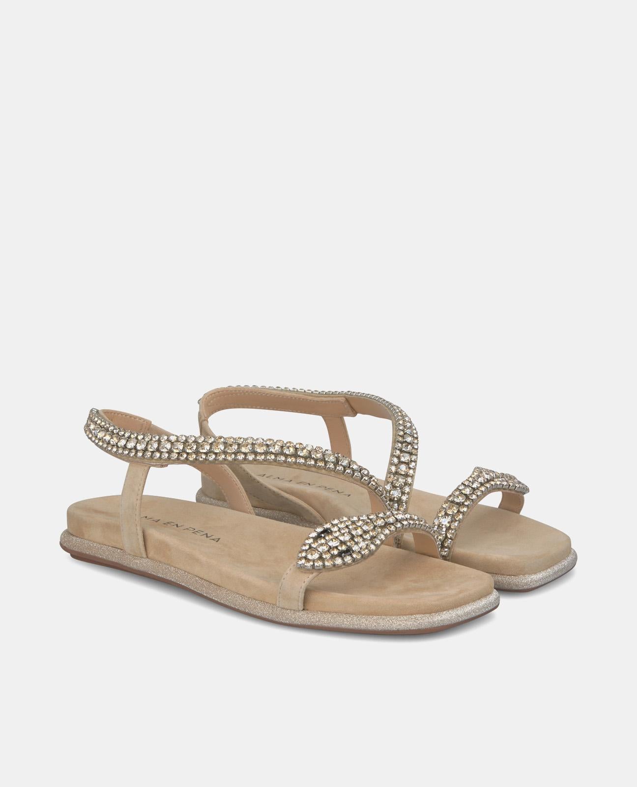 Alma En Pena SANDALIA PLANA SUELA PURPURINA