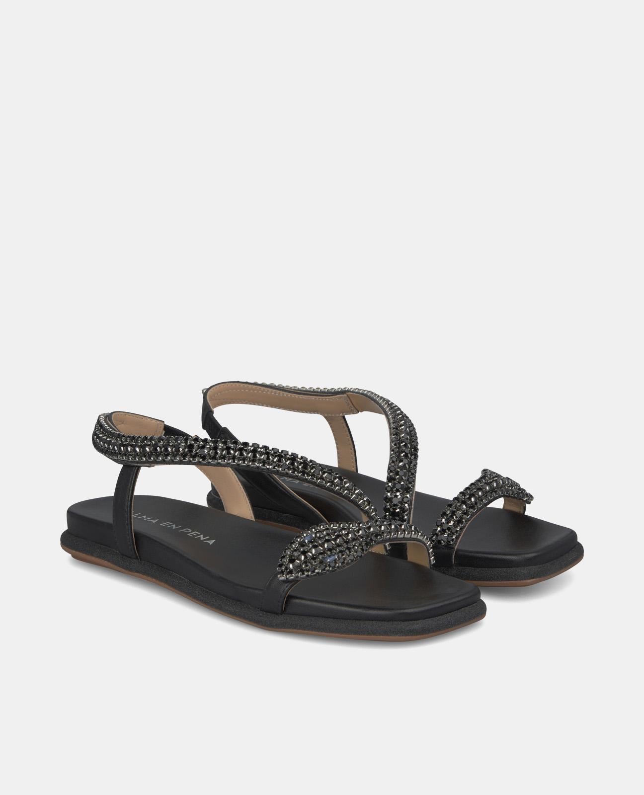 Alma En Pena SANDALIA PLANA SUELA PURPURINA