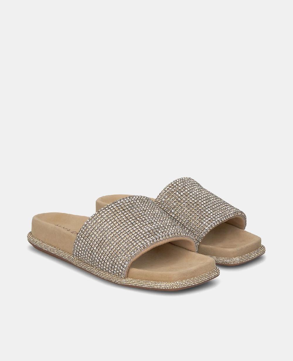 Alma En Pena SANDALIA PLANA TIRA STRASS