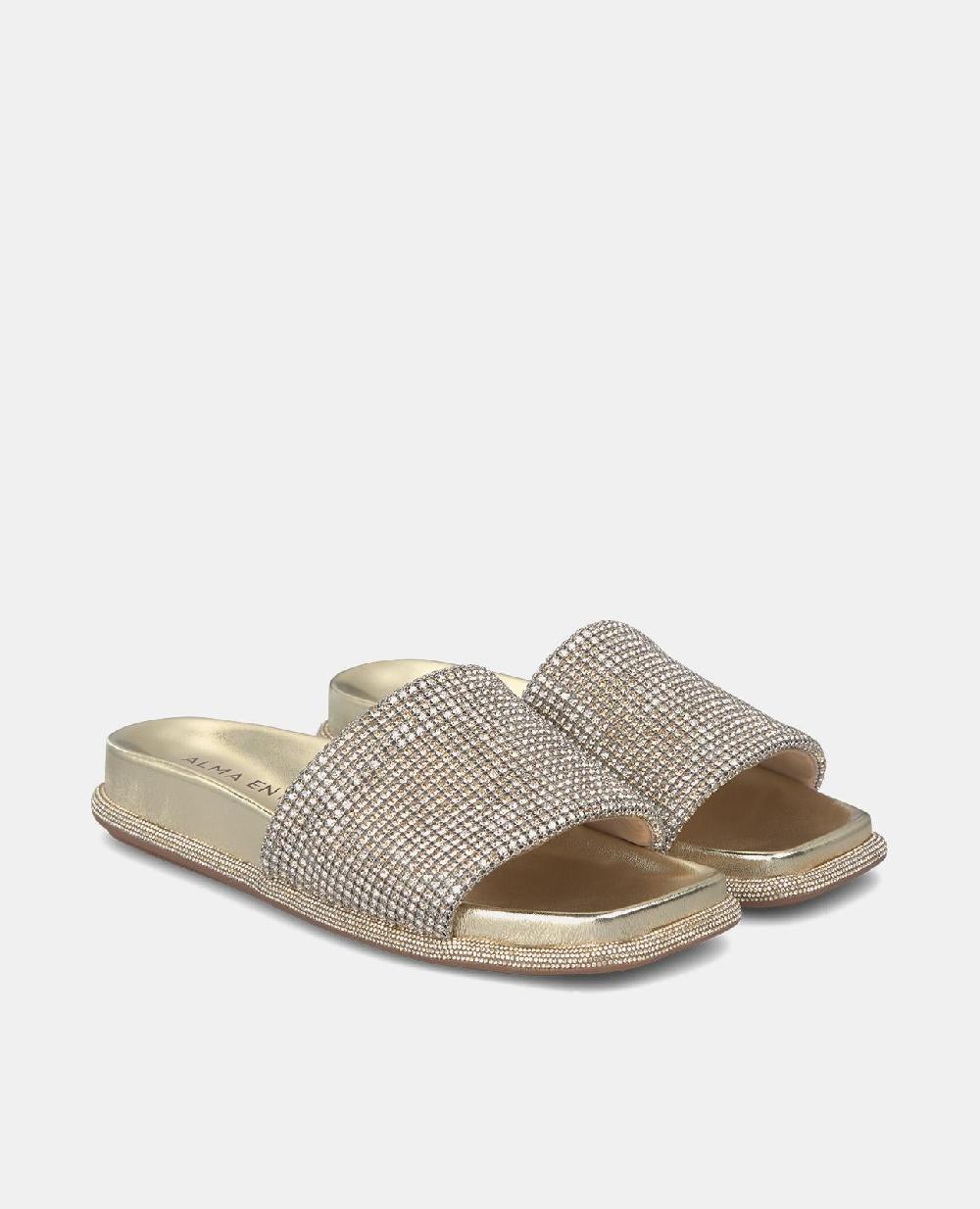 Alma En Pena SANDALIA PLANA TIRA STRASS