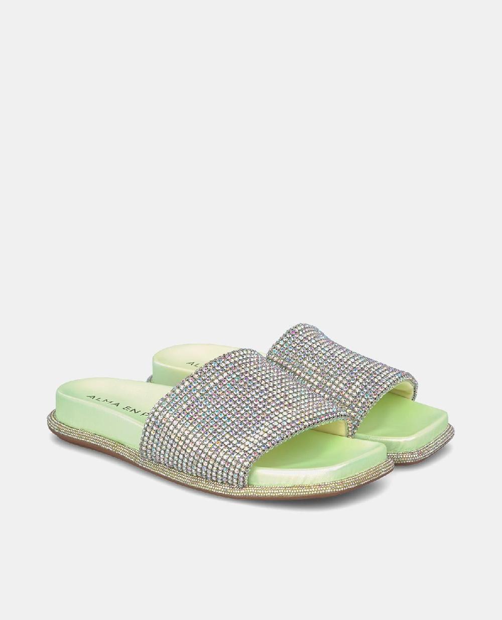 Alma En Pena SANDALIA PLANA TIRA STRASS