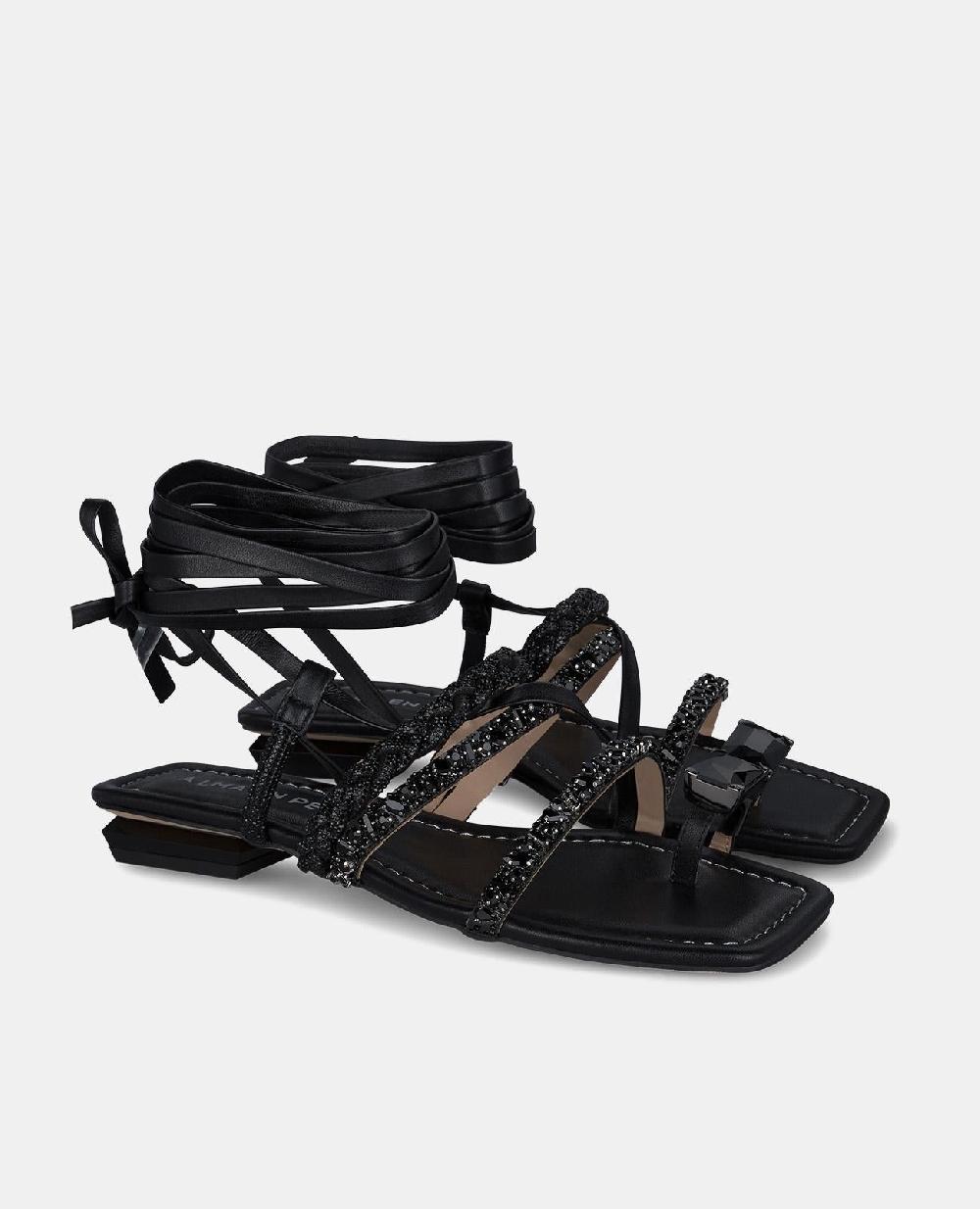 Alma En Pena SANDALIA PLANA TIRAS ANUDADAS