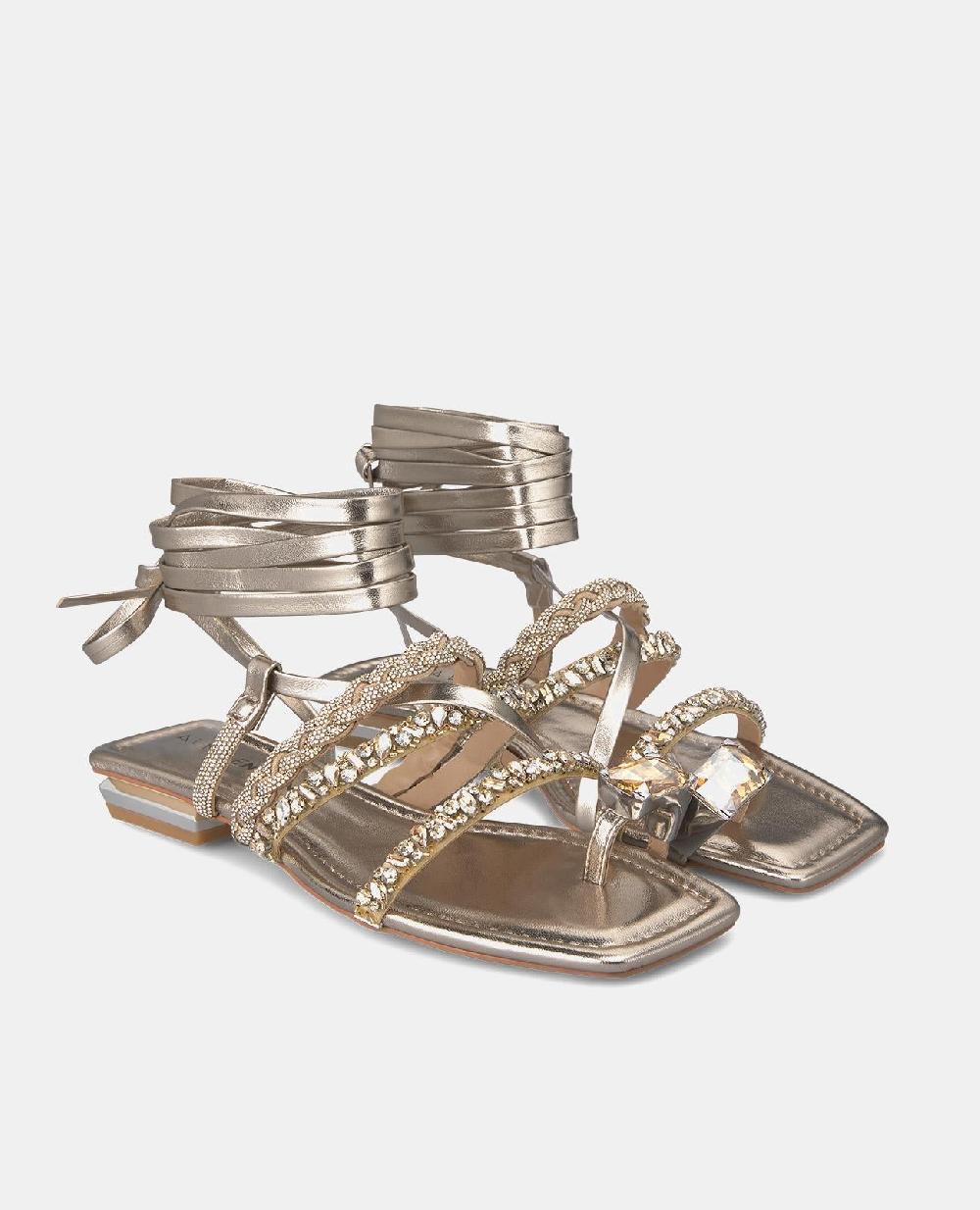 Alma En Pena SANDALIA PLANA TIRAS ANUDADAS