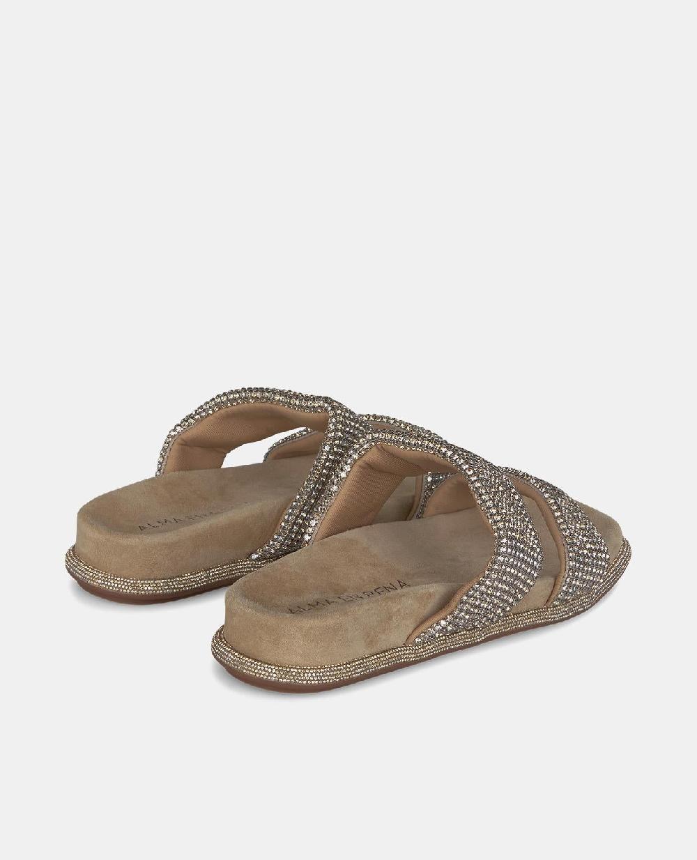 Alma En Pena SANDALIA PLANA TIRAS STRASS