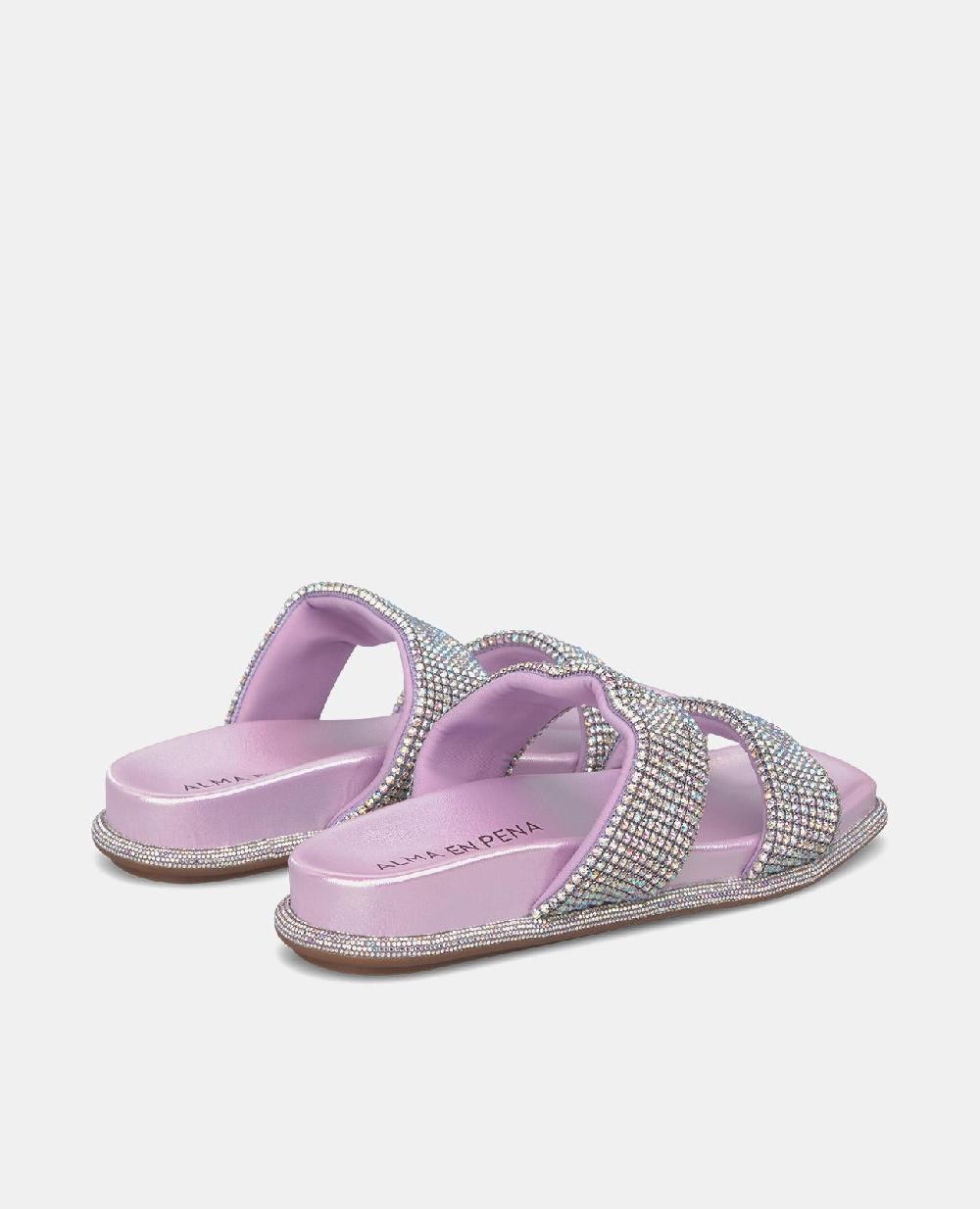 Alma En Pena SANDALIA PLANA TIRAS STRASS