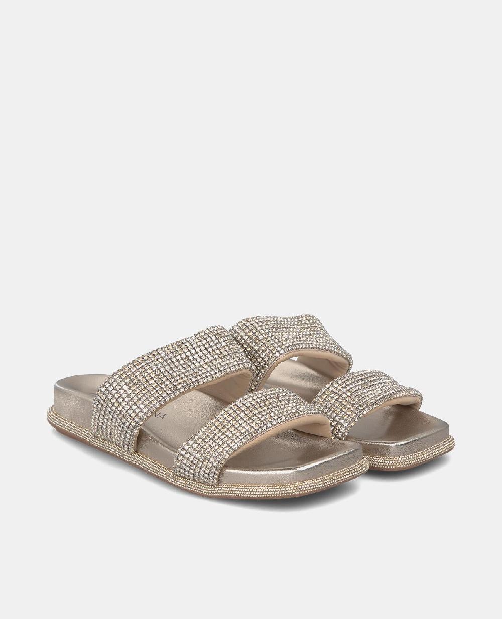 Alma En Pena SANDALIA PLANA TIRAS STRASS