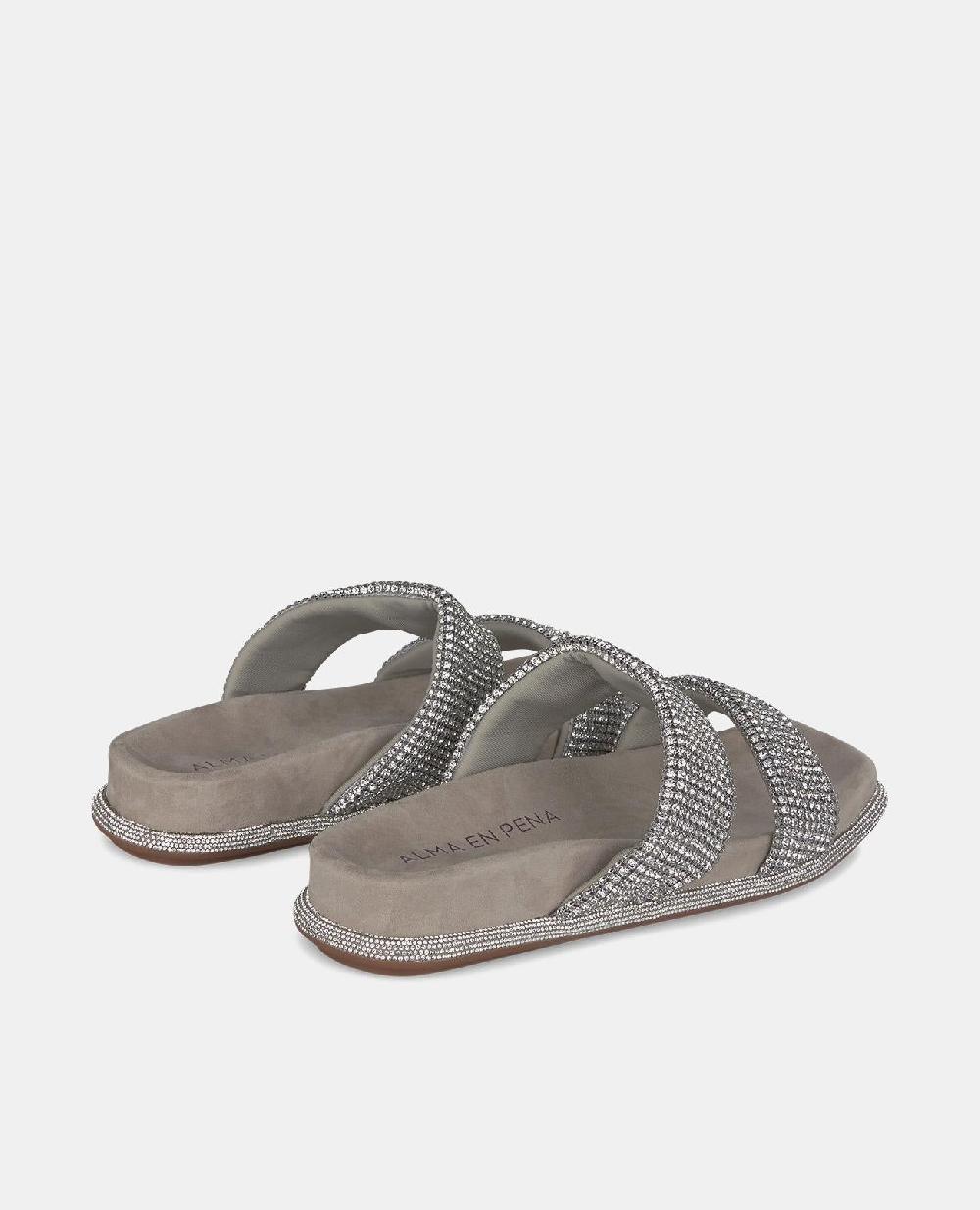 Alma En Pena SANDALIA PLANA TIRAS STRASS