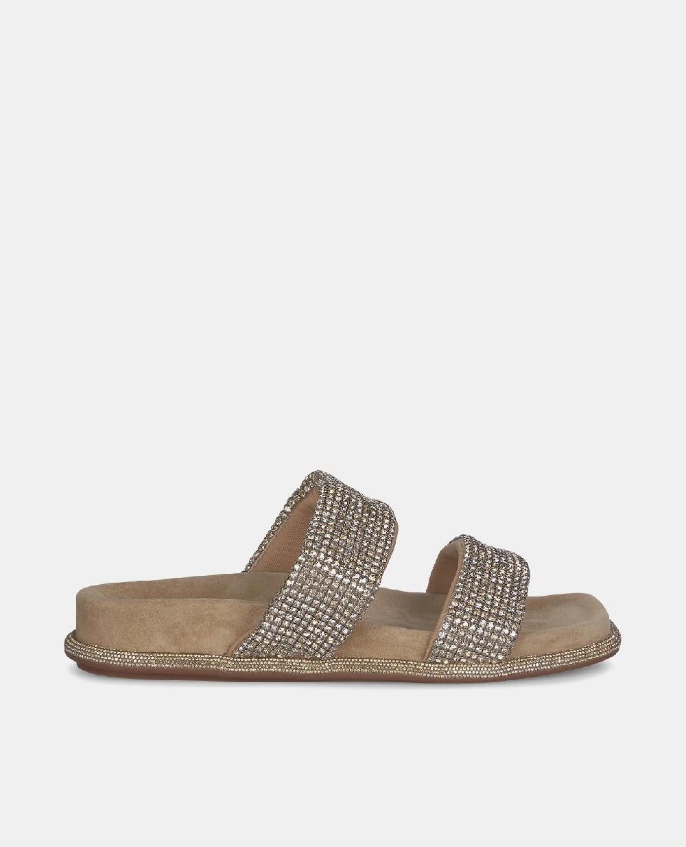 Alma en pena SANDALIA PLANA TIRAS STRASS