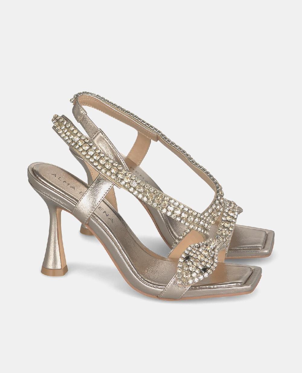 Alma En Pena SANDALIA SERPIENTE TACÓN CIRCULAR