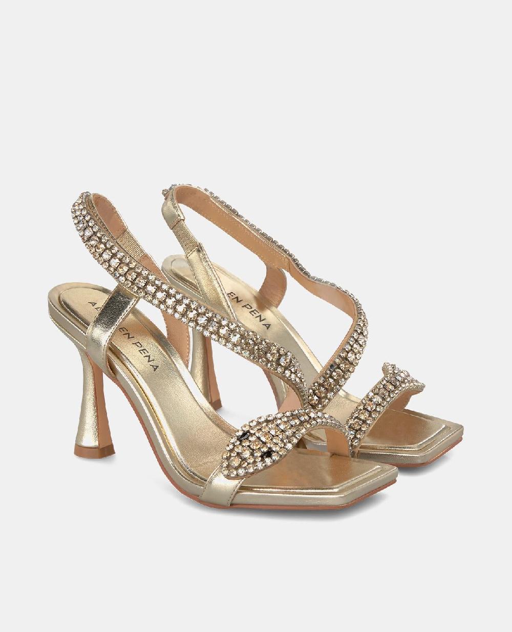 Alma En Pena SANDALIA SERPIENTE TACÓN CIRCULAR