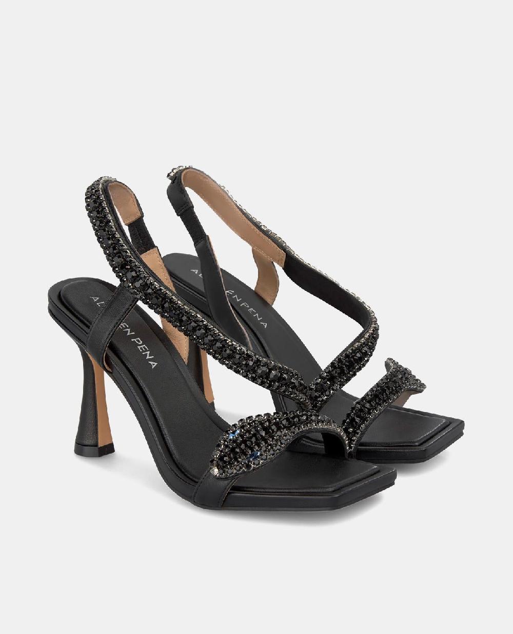 Alma En Pena SANDALIA SERPIENTE TACÓN CIRCULAR