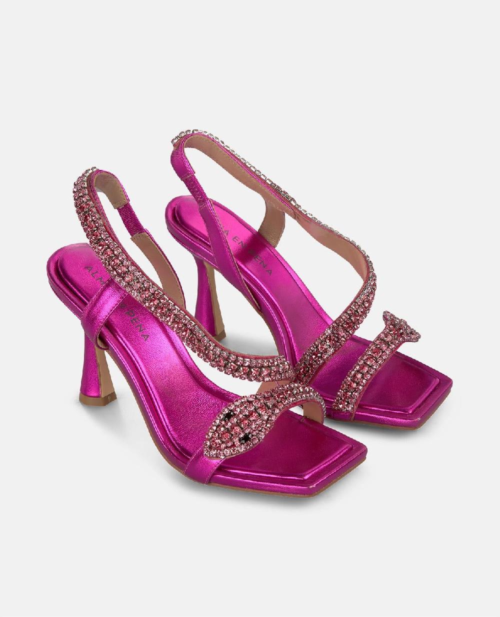 Alma En Pena SANDALIA SERPIENTE TACÓN CIRCULAR