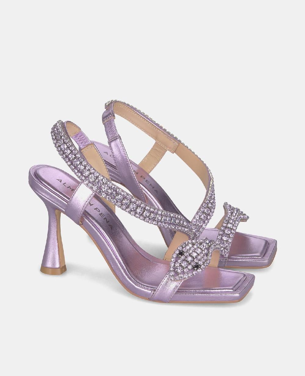 Alma En Pena SANDALIA SERPIENTE TACÓN CIRCULAR