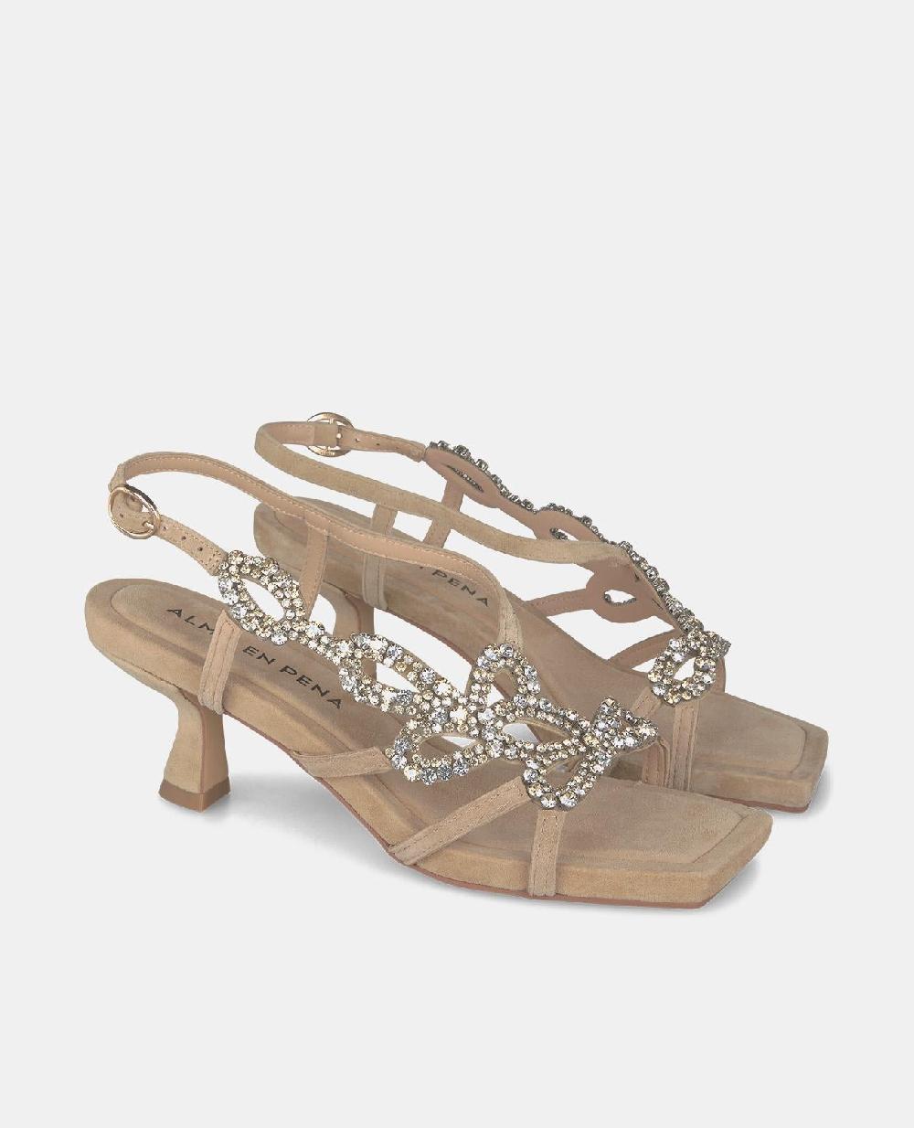 Alma En Pena SANDALIA TACÓN BAJO DETALLE