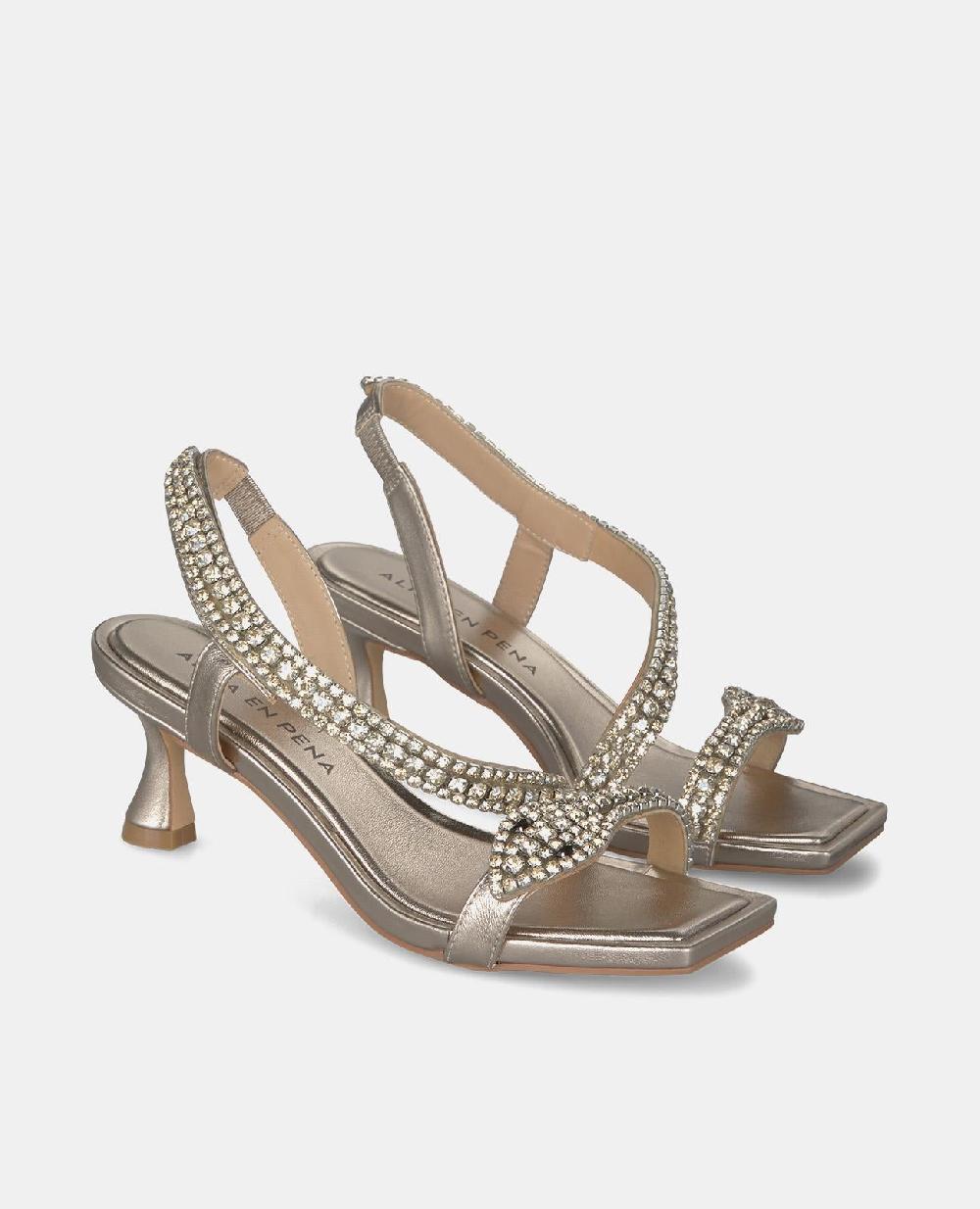 Alma En Pena SANDALIA TACÓN BAJO SERPIENTE