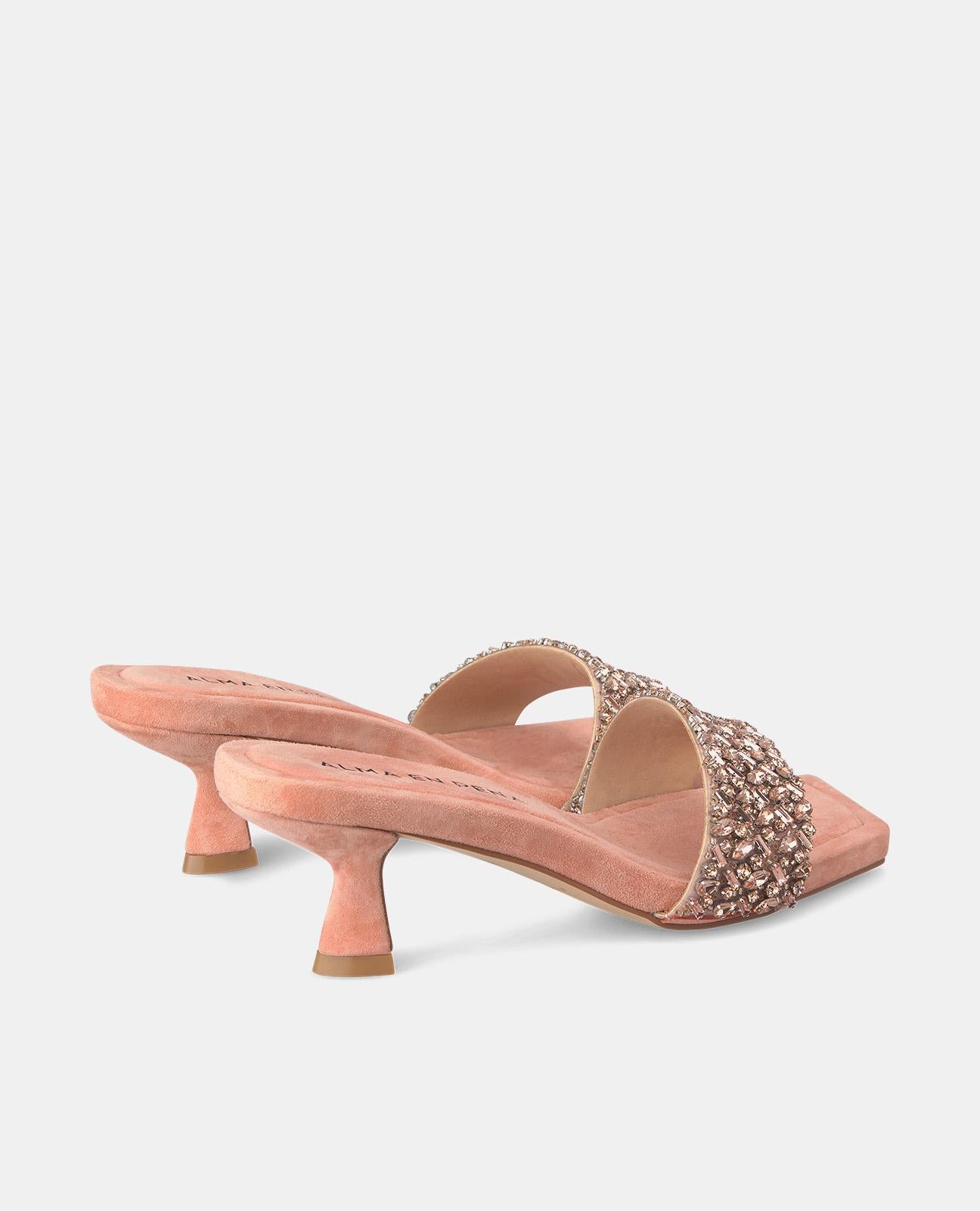 Alma En Pena SANDALIA TACÓN BANDA PEDRERÍA