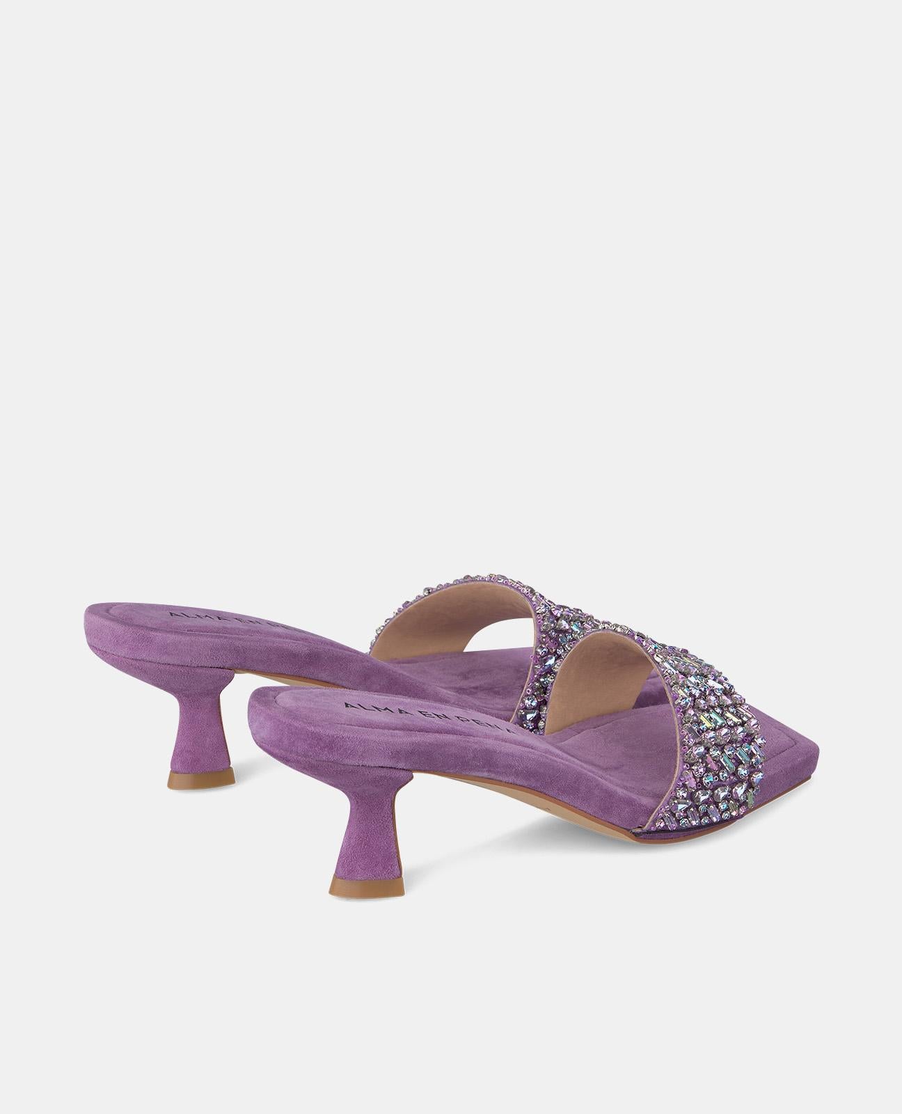 Alma En Pena SANDALIA TACÓN BANDA PEDRERÍA