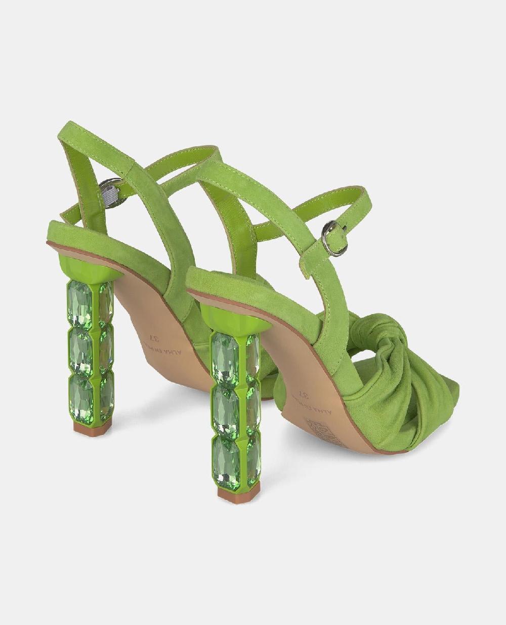 Alma En Pena SANDALIA TACÓN CRISTAL NUDO