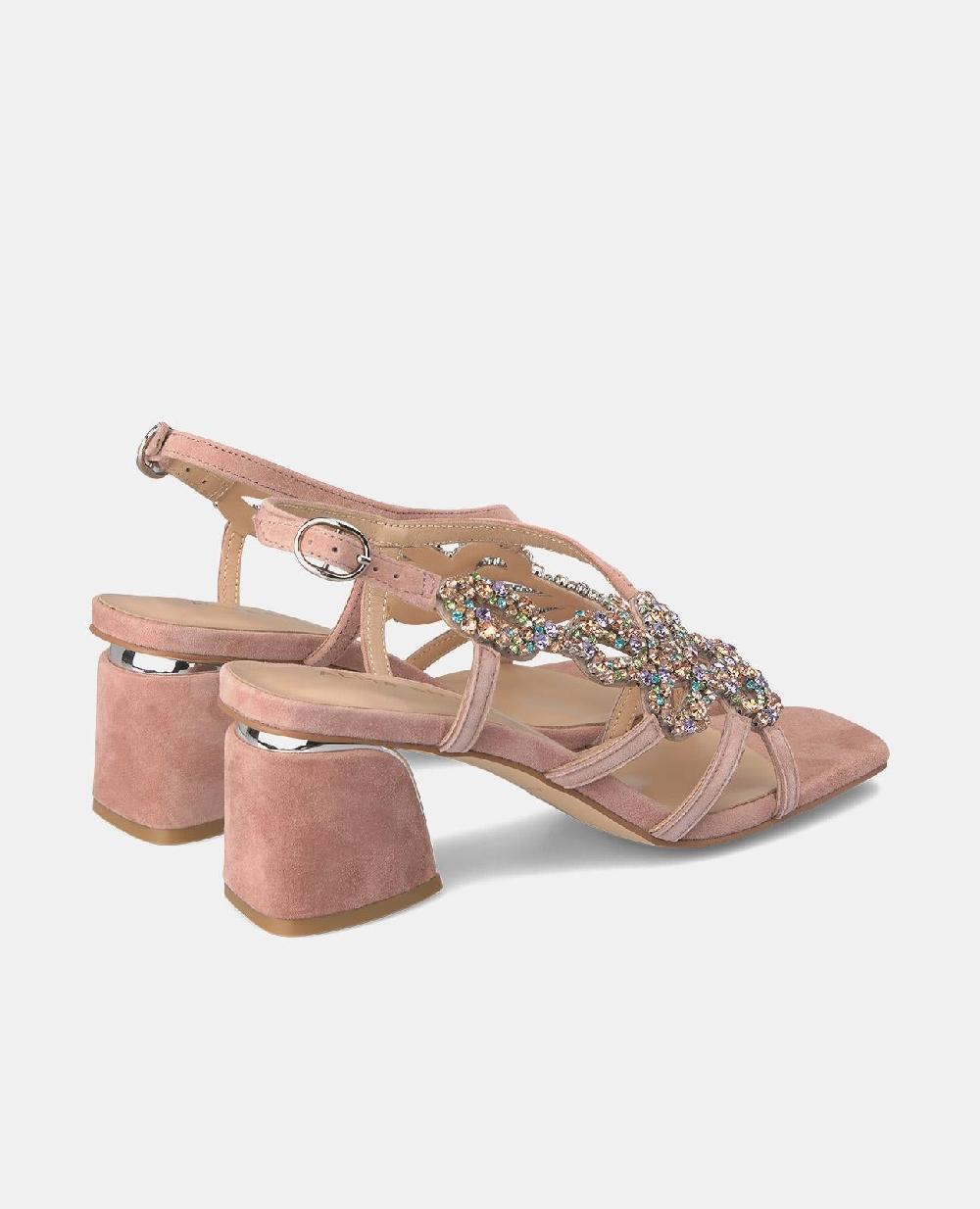 Alma En Pena SANDALIA TACÓN CUADRADO PEDRERÍA