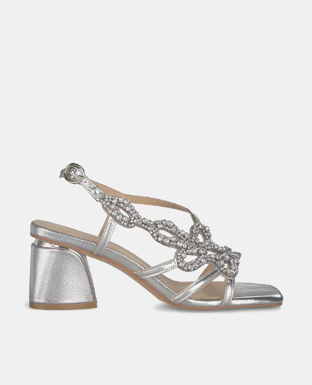 Alma en pena SANDALIA TACÓN CUADRADO PEDRERÍA