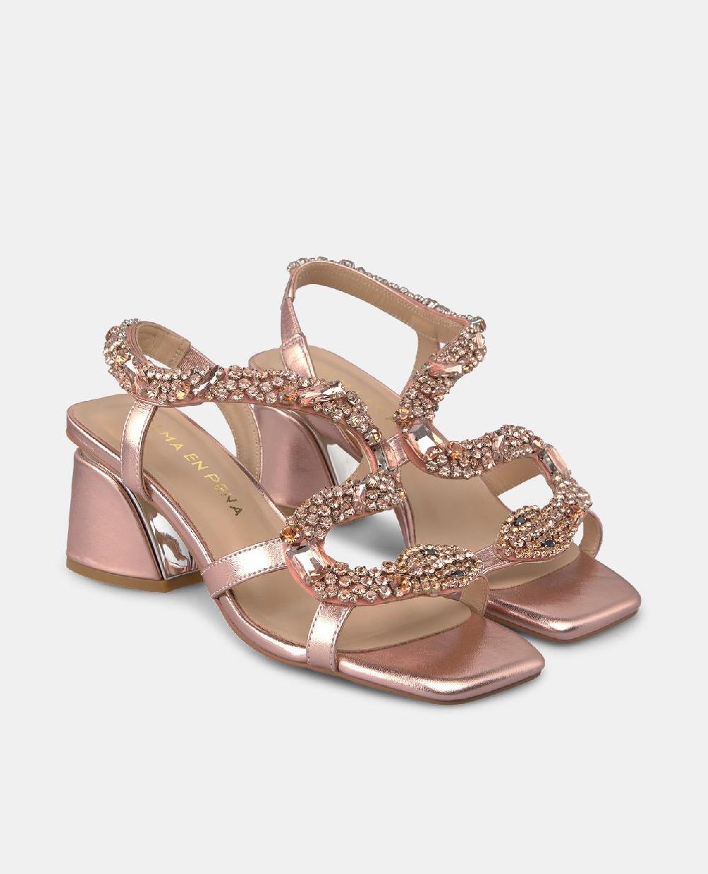 Alma En Pena SANDALIA TACÓN CUADRADO SERPIENTE