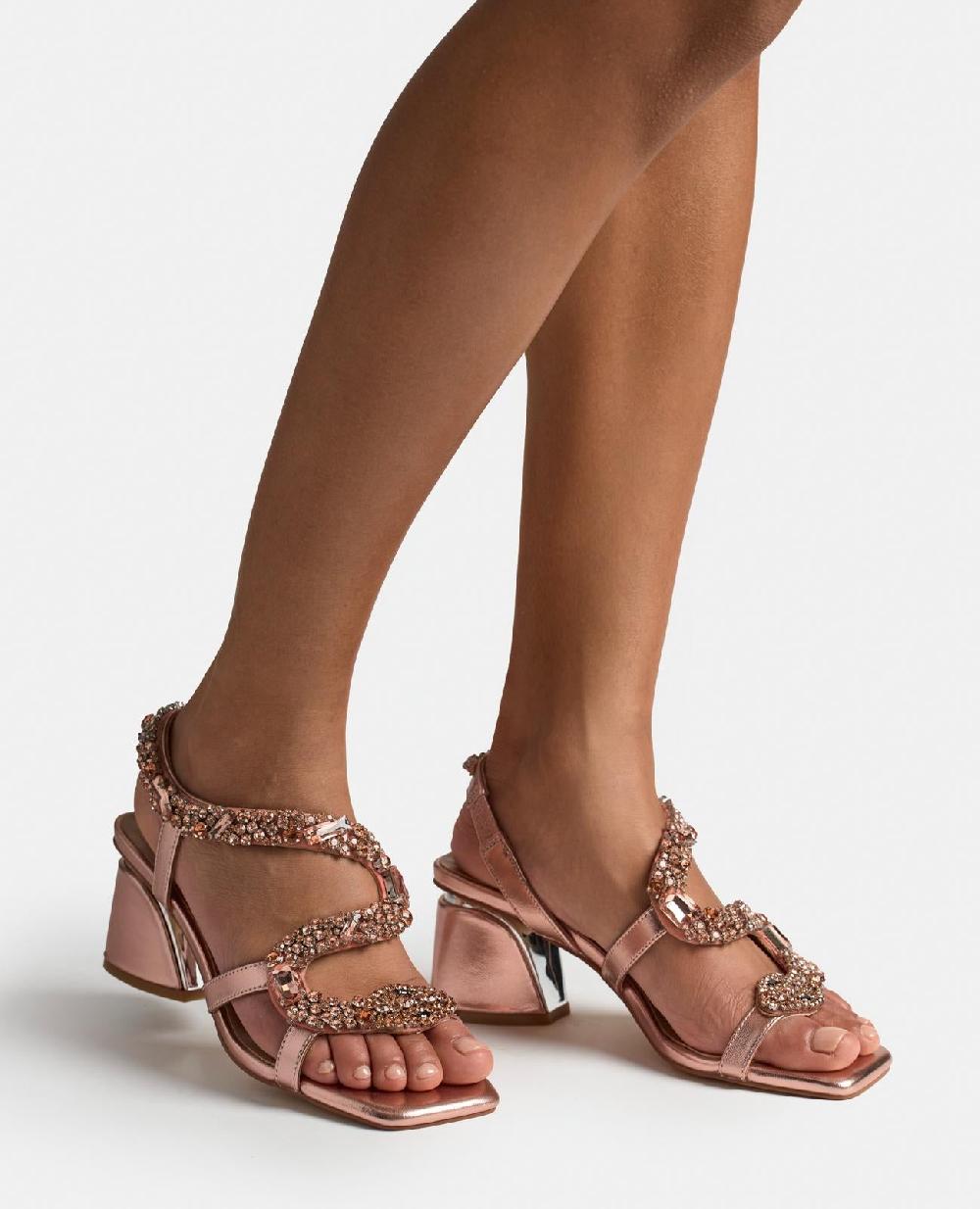 Alma En Pena SANDALIA TACÓN CUADRADO SERPIENTE