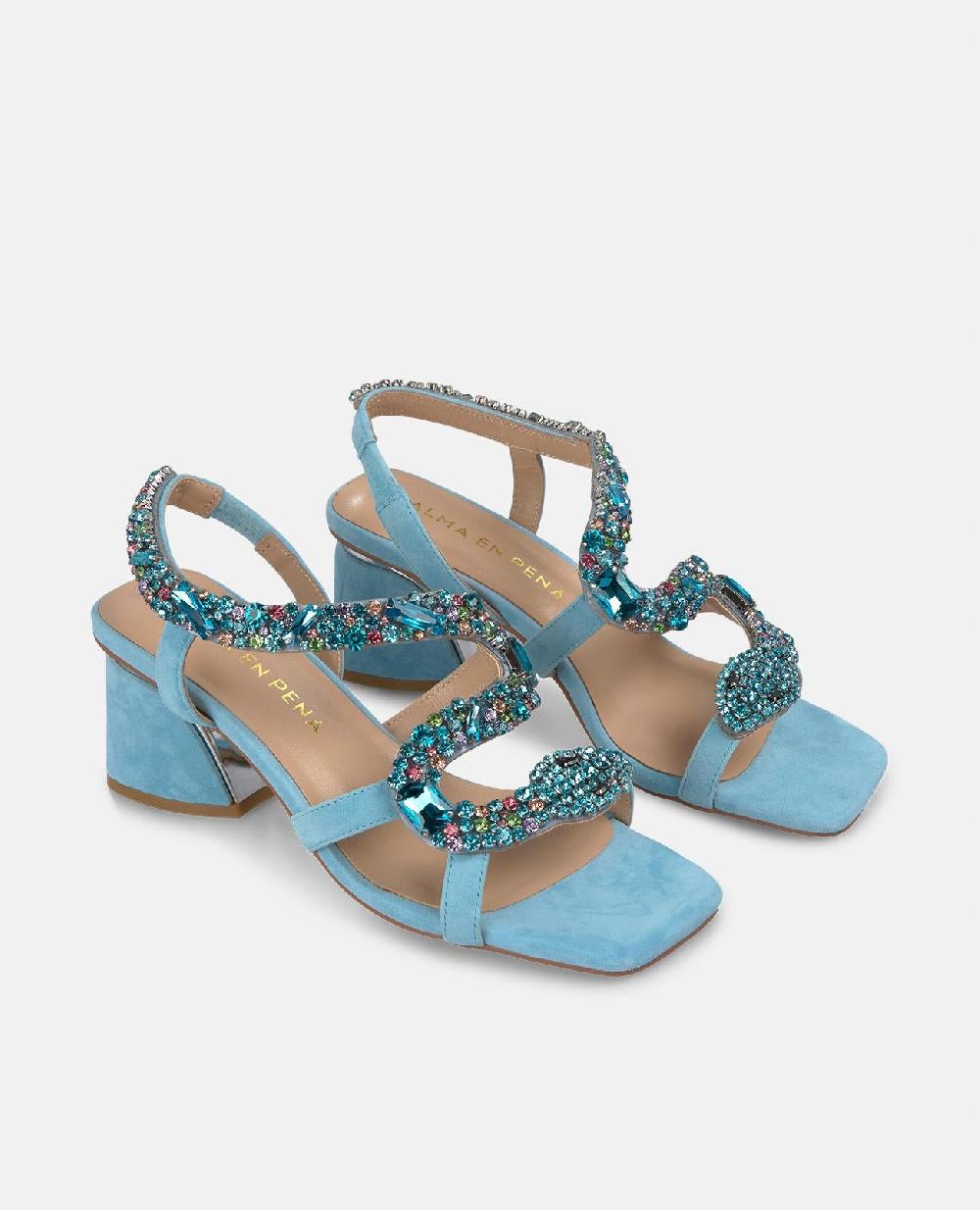 Alma En Pena SANDALIA TACÓN CUADRADO SERPIENTE