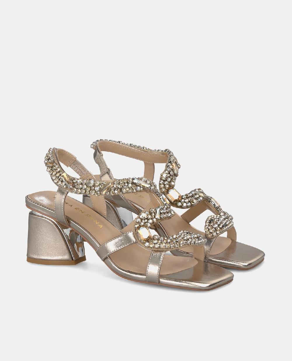 Alma En Pena SANDALIA TACÓN CUADRADO SERPIENTE