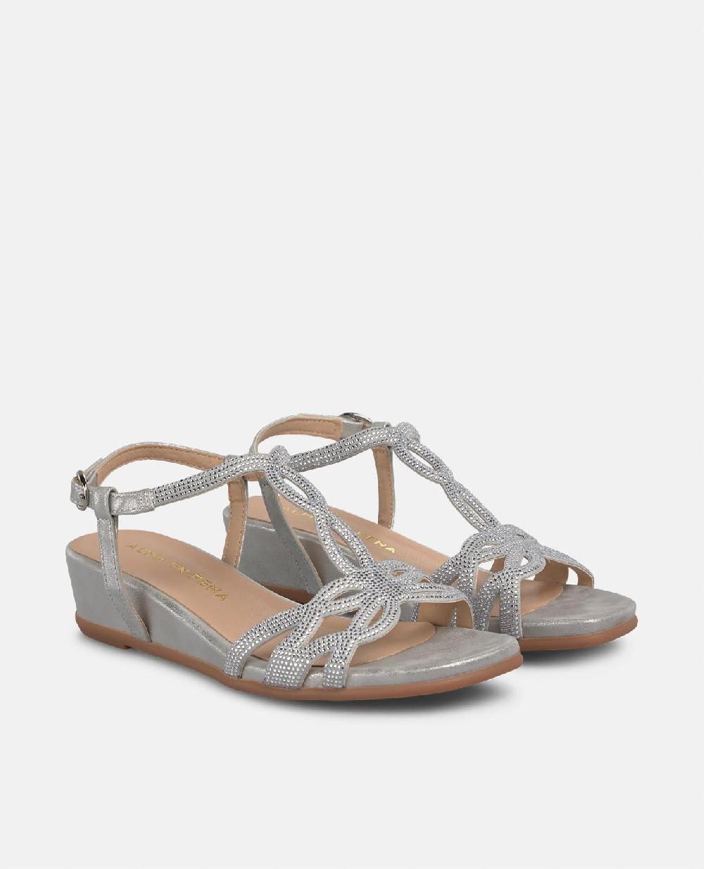 Alma En Pena SANDALIA TACÓN MEDIO BRILLOS