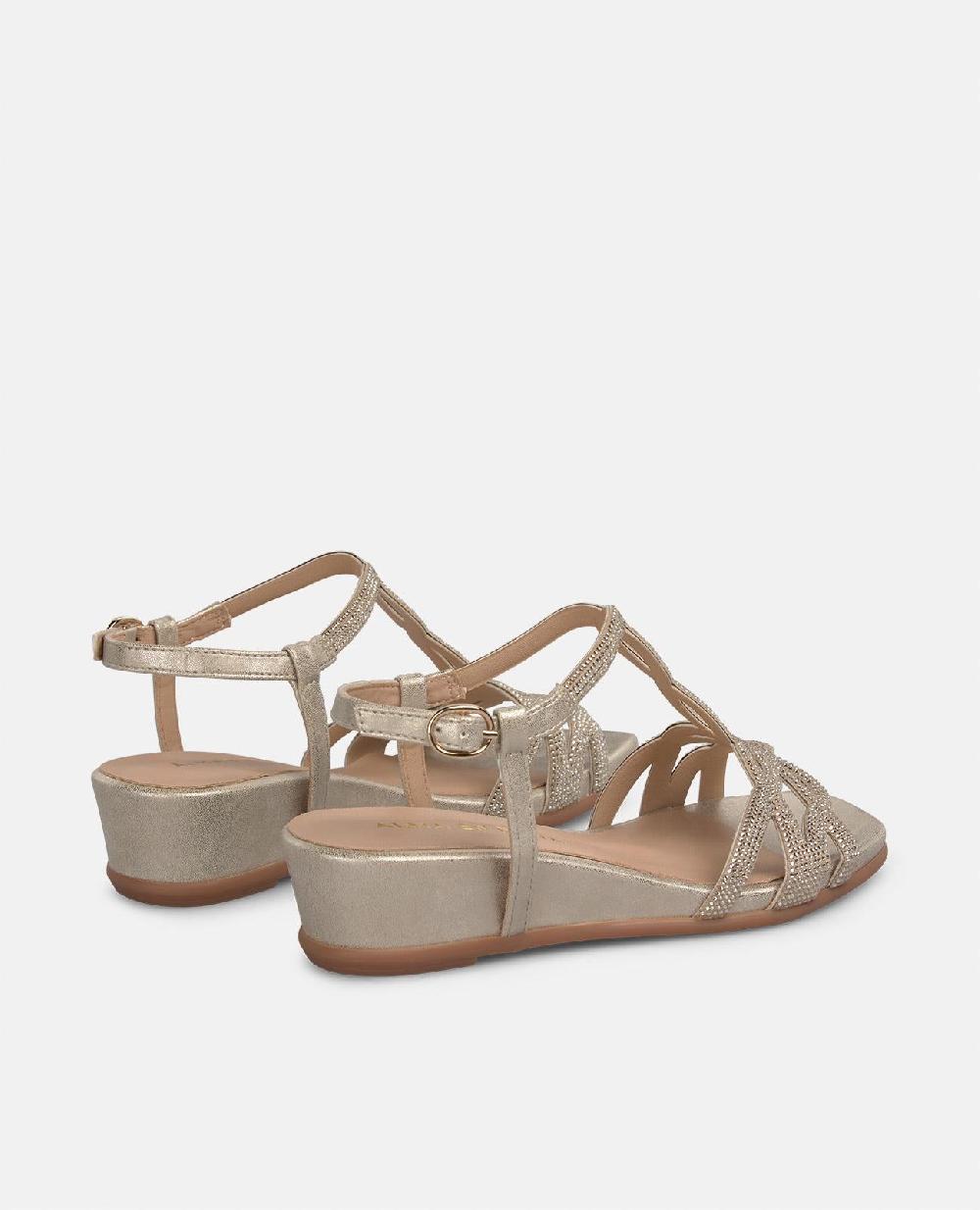 Alma En Pena SANDALIA TACÓN MEDIO BRILLOS