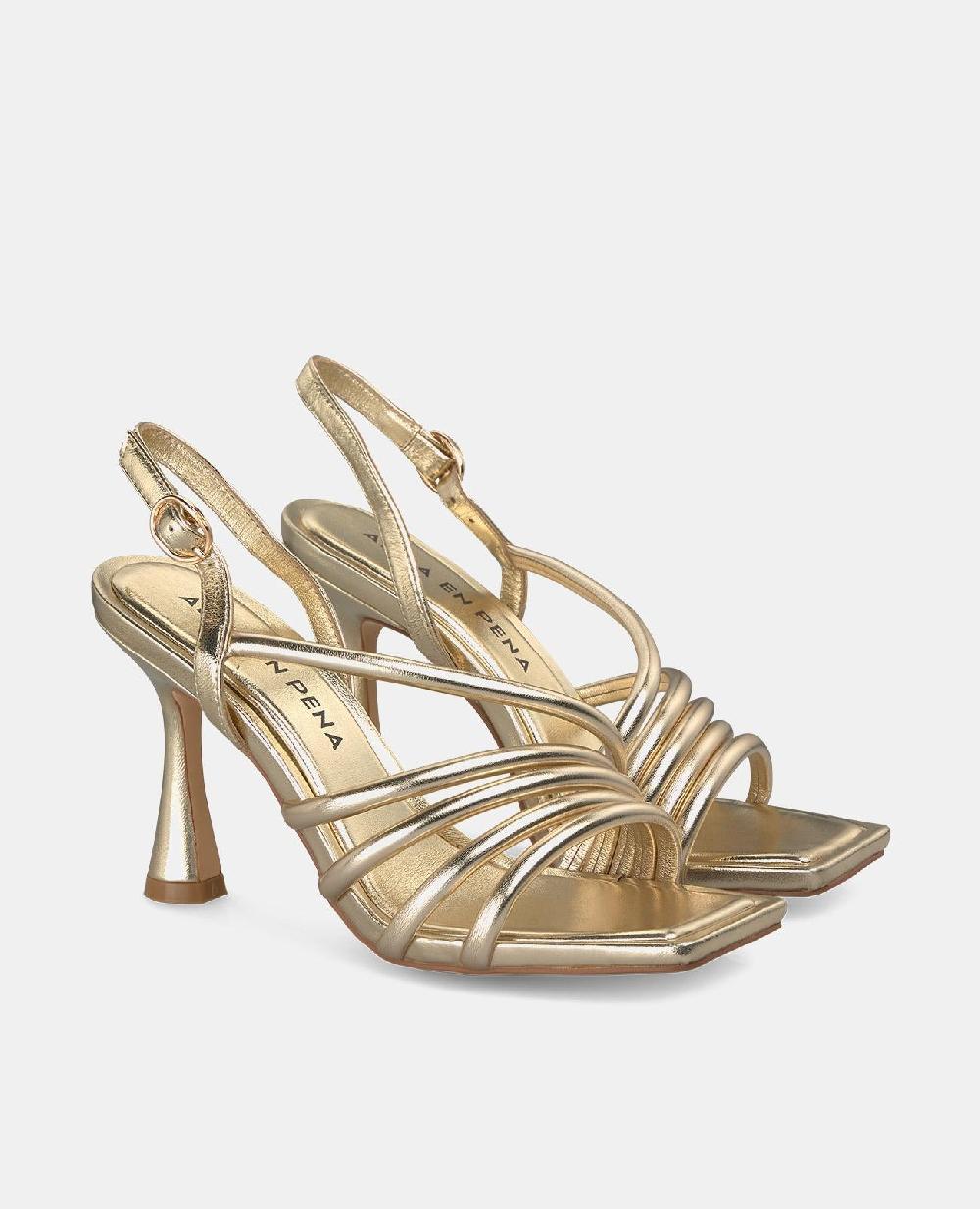 Alma En Pena SANDALIA TACÓN TIRAS FINAS