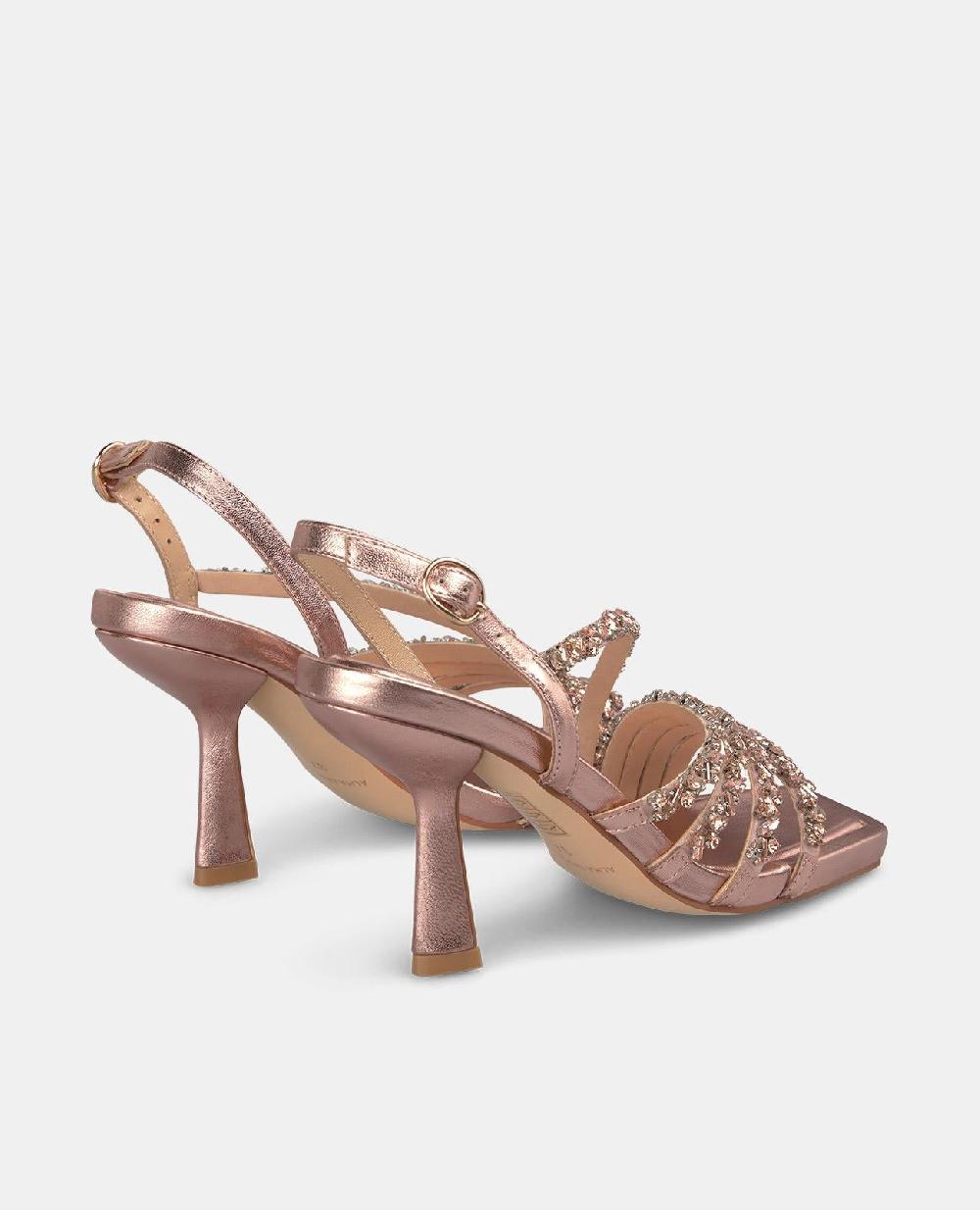 Alma En Pena SANDALIA TACÓN TIRAS PEDRERÍA