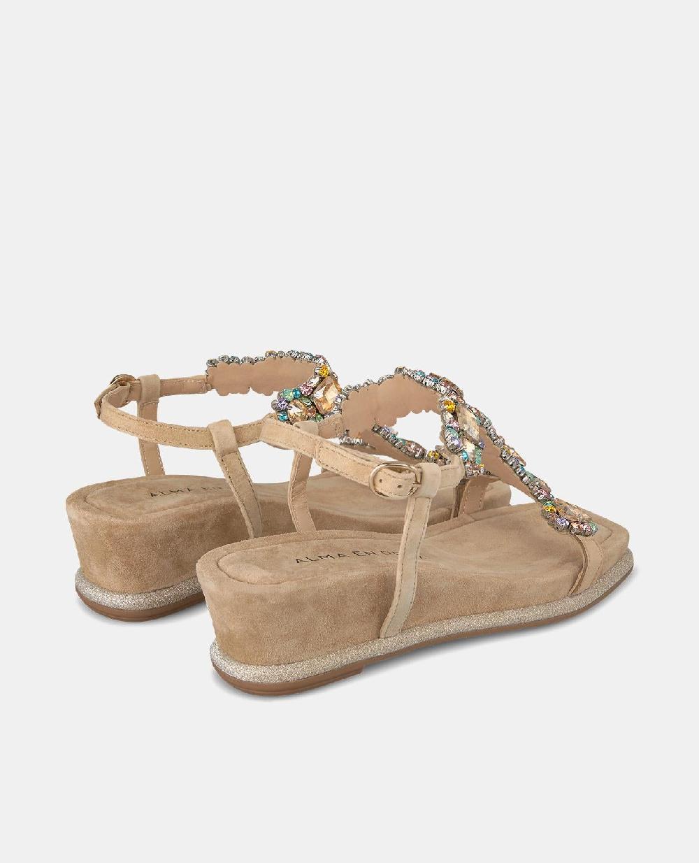Alma En Pena SANDALIA TIPO CUÑA PEDRERÍA