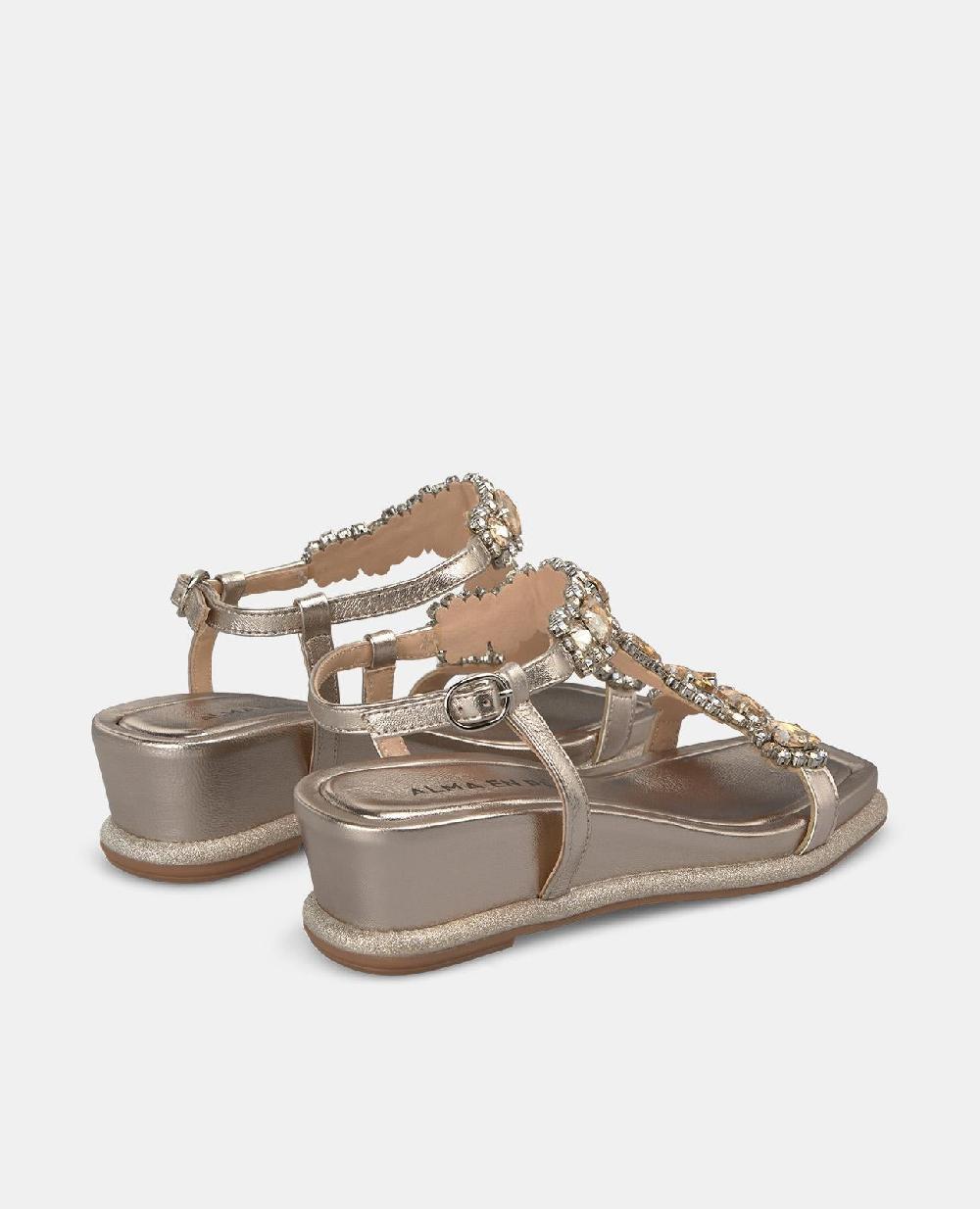 Alma En Pena SANDALIA TIPO CUÑA PEDRERÍA