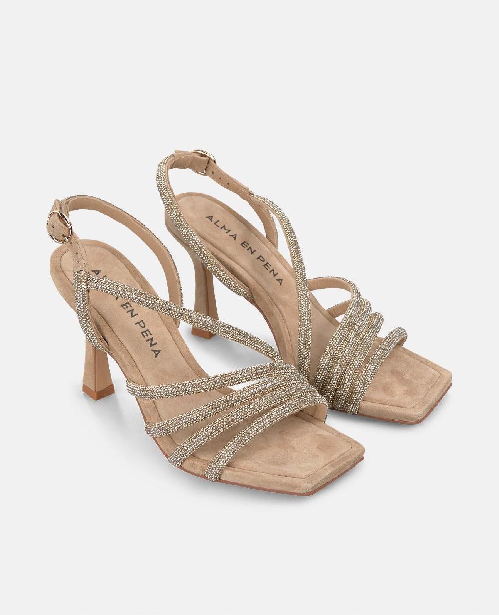 Alma En Pena SANDALIA TIRAS CRUZADAS PEDRERÍA