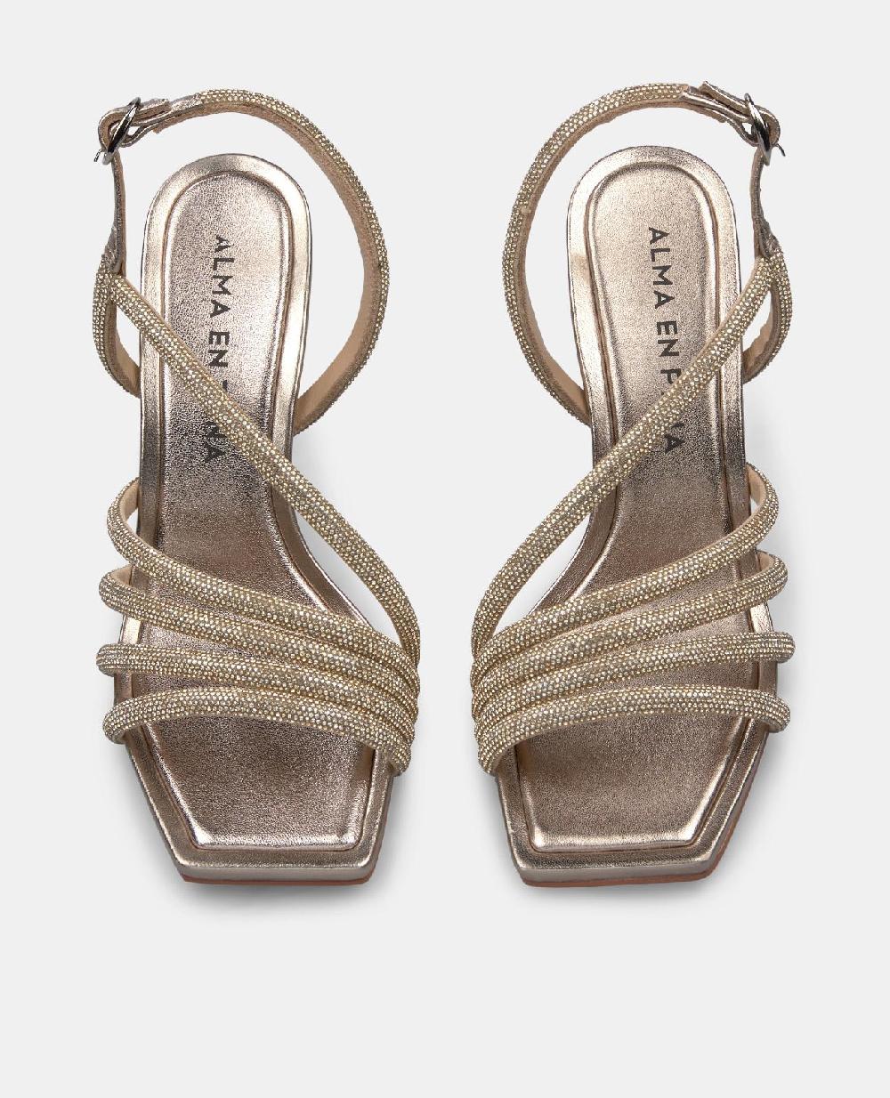 Alma En Pena SANDALIA TIRAS CRUZADAS PEDRERÍA