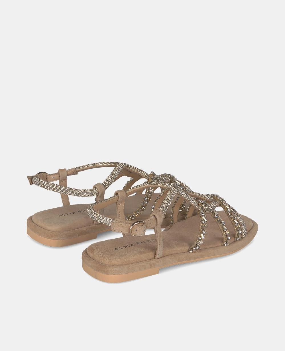 Alma En Pena SANDALIA TRENZADA PEDRERÍA