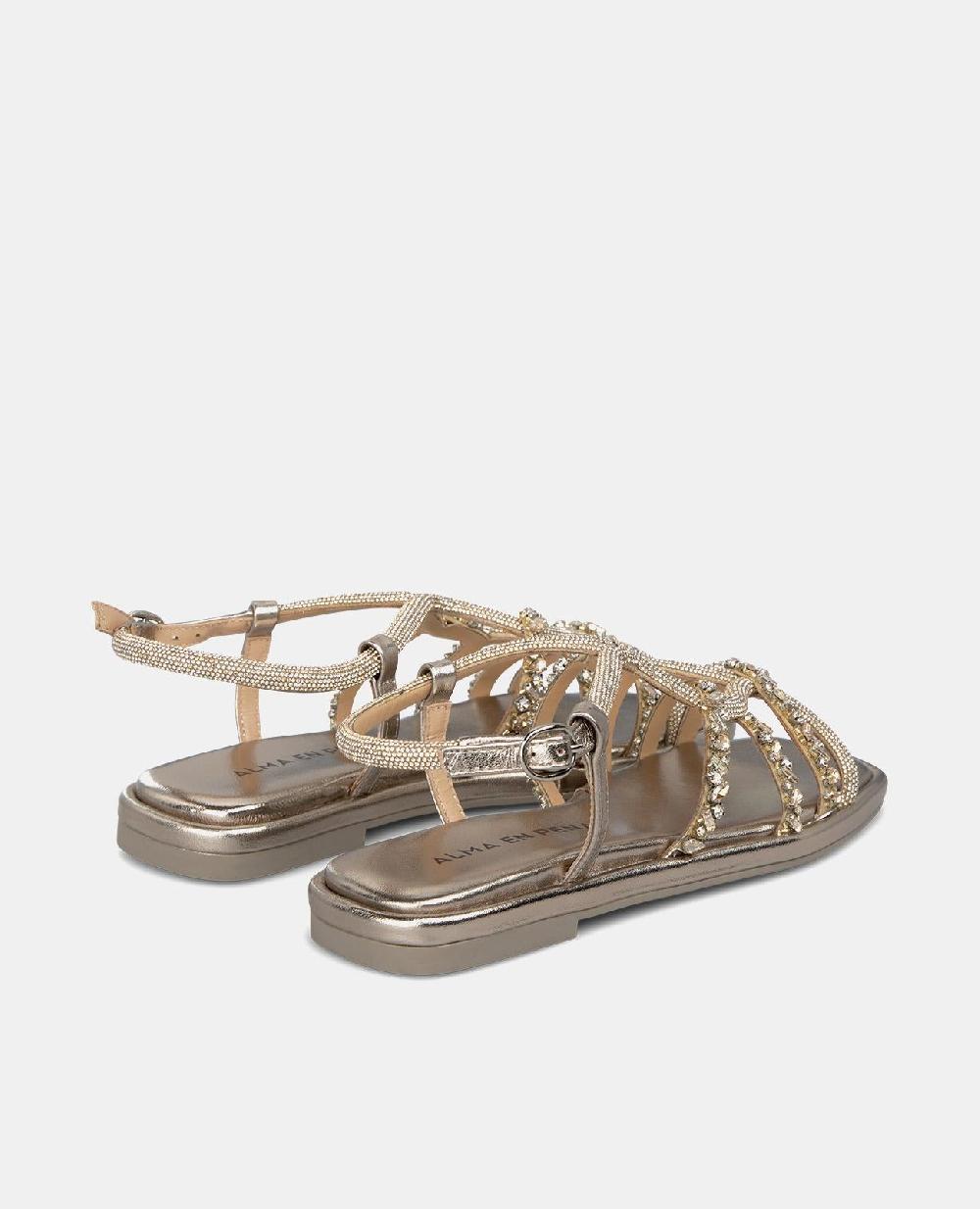 Alma En Pena SANDALIA TRENZADA PEDRERÍA