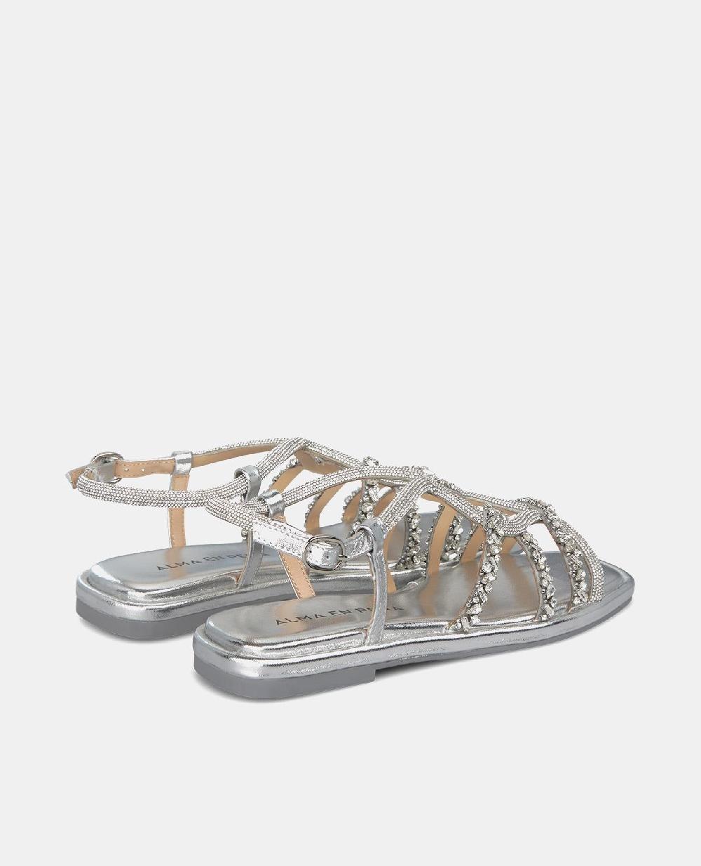 Alma En Pena SANDALIA TRENZADA PEDRERÍA