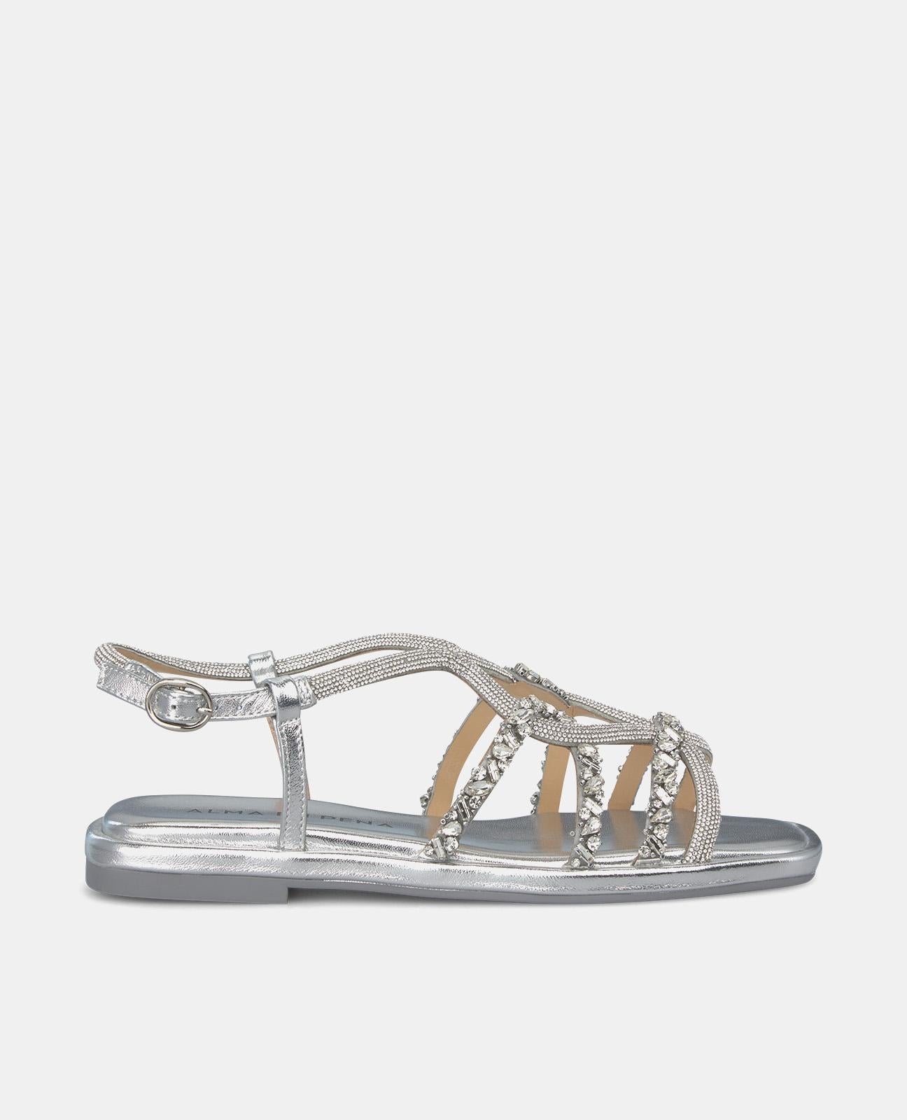 Alma en pena SANDALIA TRENZADA PEDRERÍA