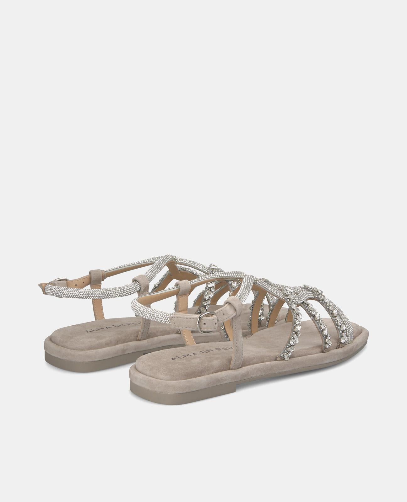 Alma En Pena SANDALIA TRENZADA PEDRERÍA