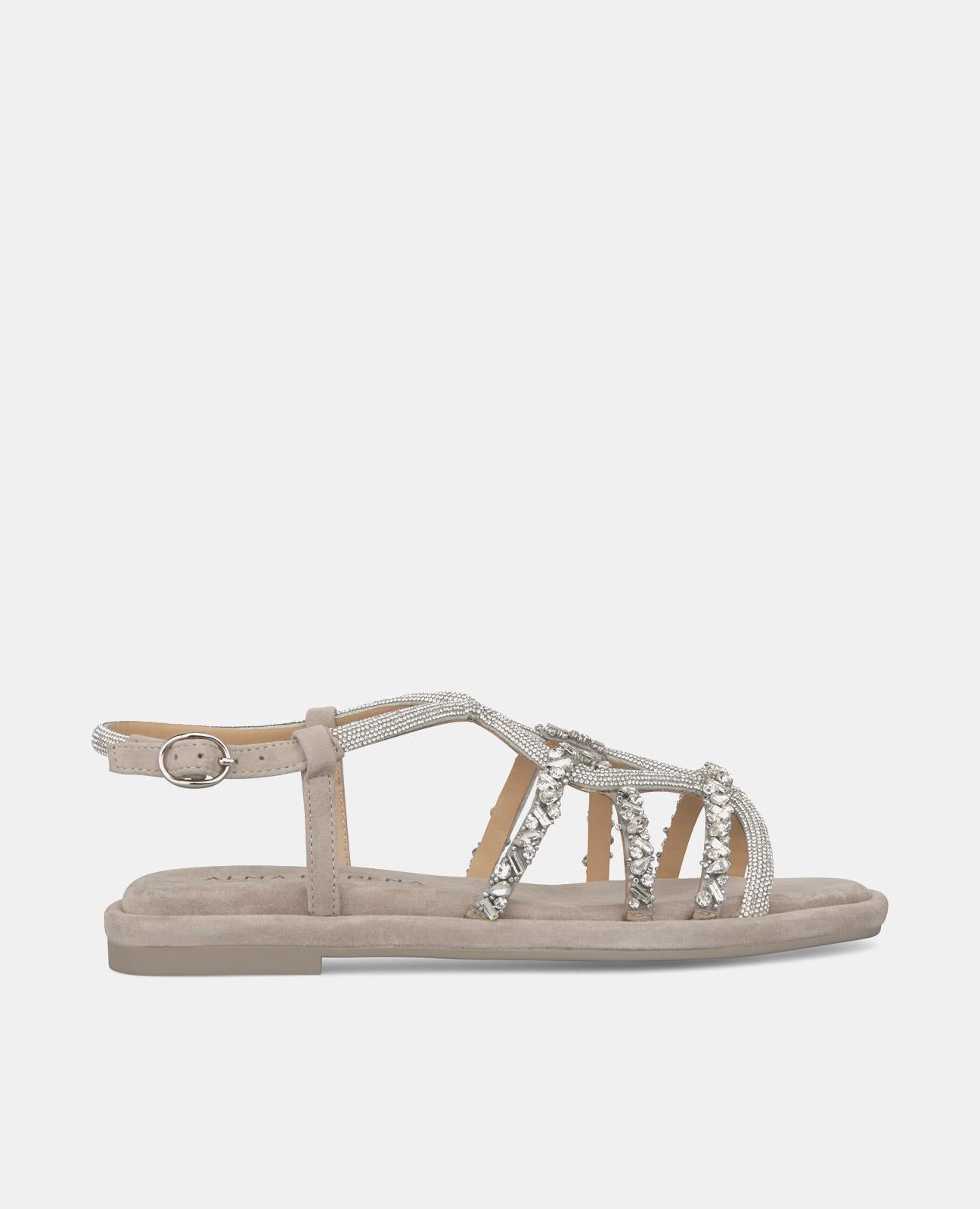 Alma en pena SANDALIA TRENZADA PEDRERÍA