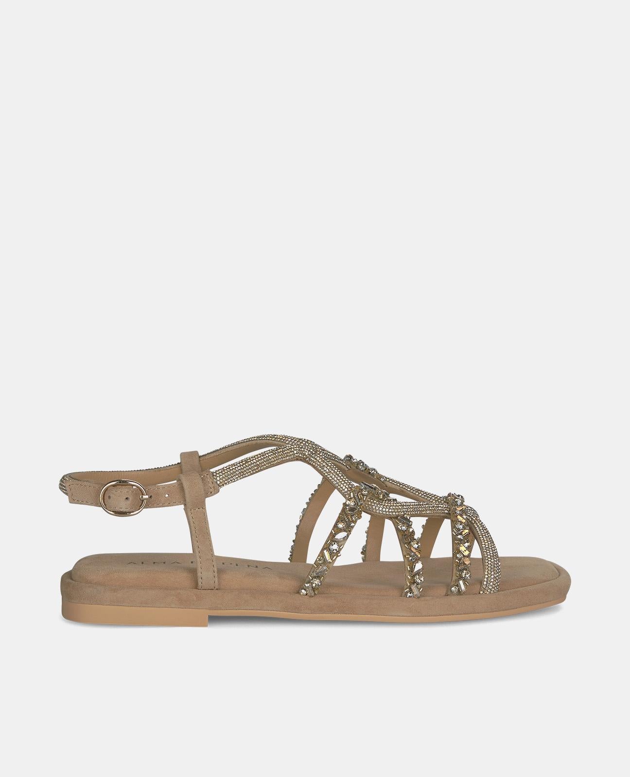 Alma en pena SANDALIA TRENZADA PEDRERÍA