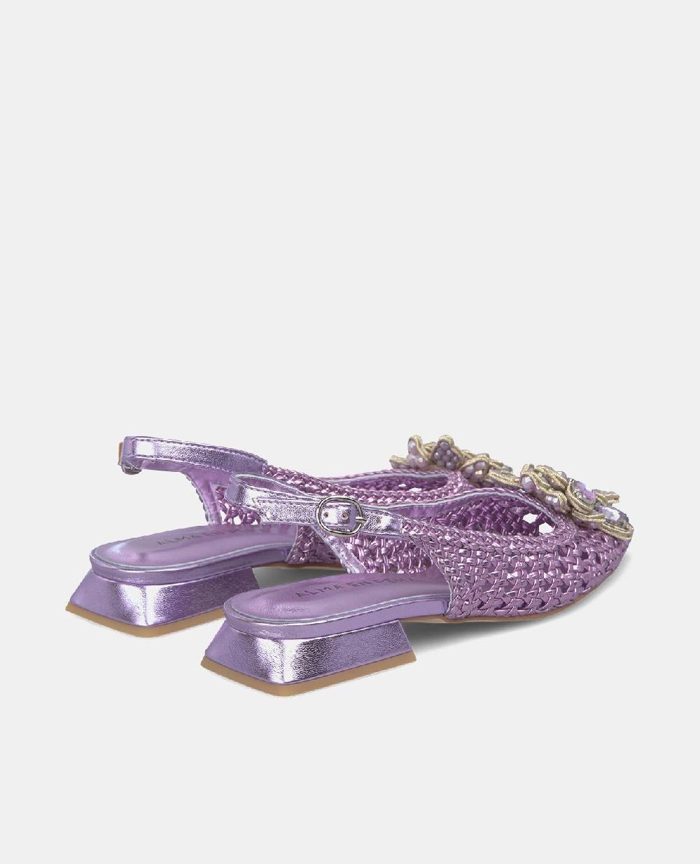 Alma En Pena ZAPATO PLANO RAFIA PEDRERÍA