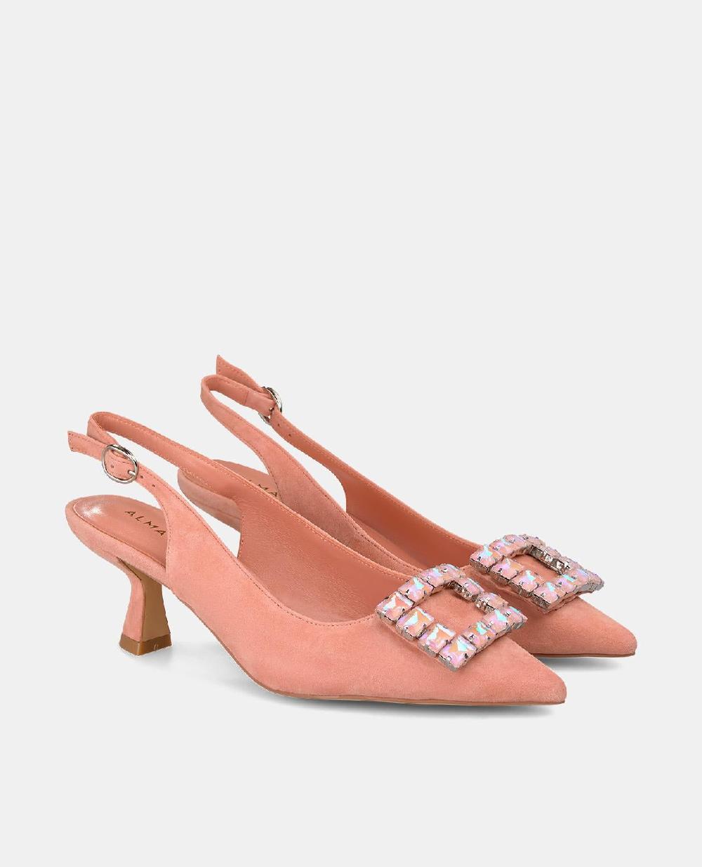 Alma En Pena ZAPATO TACÓN ADORNO CUADRADO