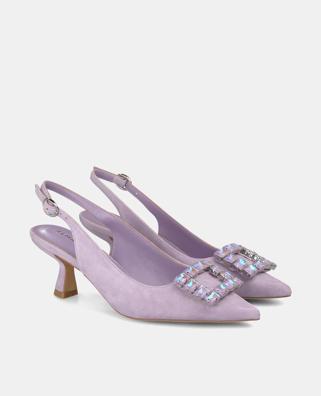 Alma En Pena ZAPATO TACÓN ADORNO CUADRADO