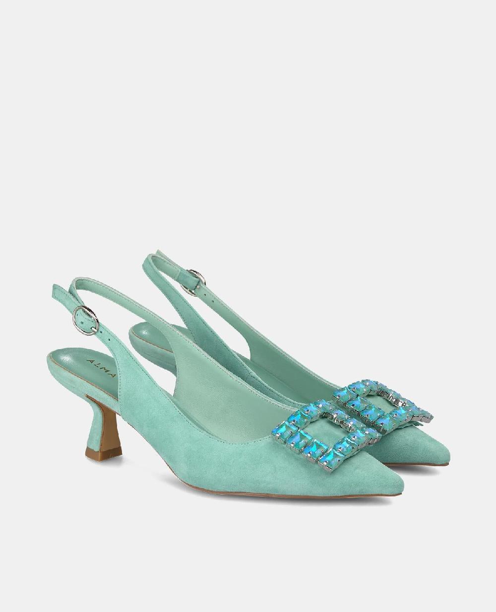 Alma En Pena ZAPATO TACÓN ADORNO CUADRADO