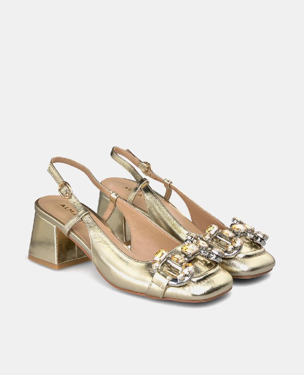 Alma En Pena ZAPATO TACÓN CON DETALLE PEDRERÍA