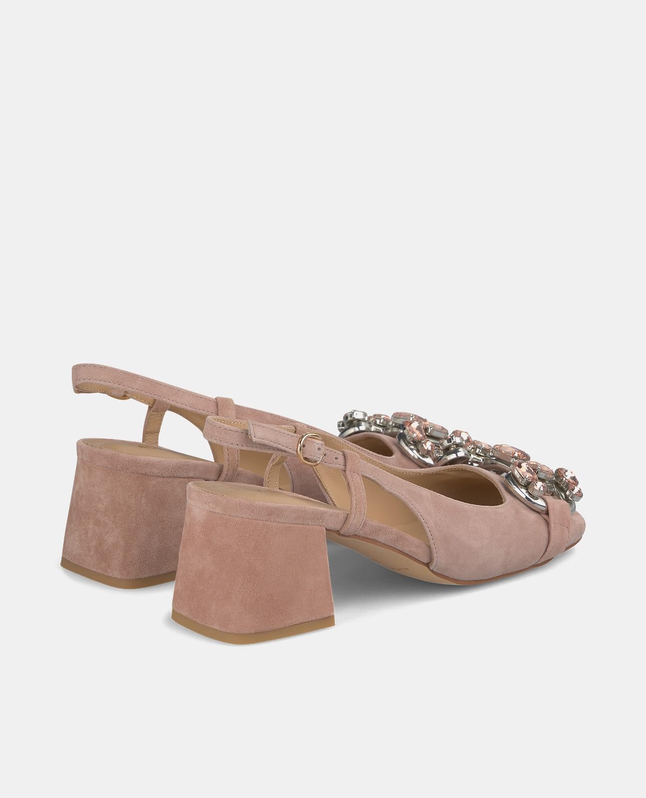 Alma En Pena ZAPATO TACÓN CON DETALLE PEDRERÍA